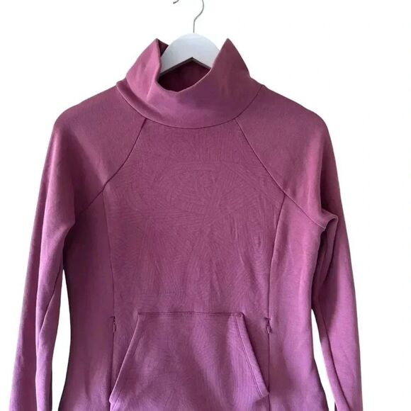 Title Nine Most Wanted Pullover Purple Solid Turtleneck Sweatshirt SZ XS #2280 - Picture 3 of 16